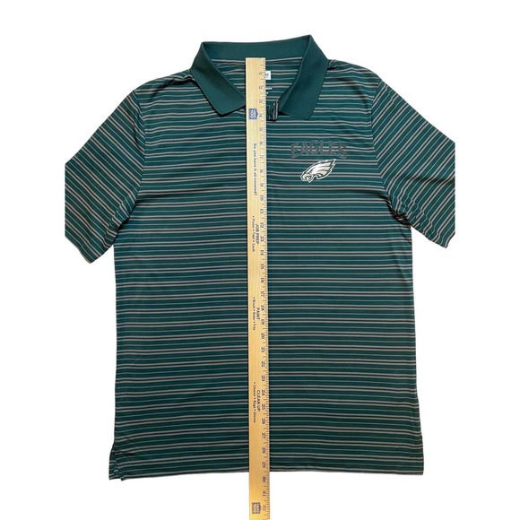 PHILADELPHIA EAGLES Polo NEW Moisture Wicking Mens Size L Large Green Gray - Picture 3 of 9